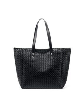 PU Leather Large Tote Bag Shoulder Handbag Work Weekender Shopper